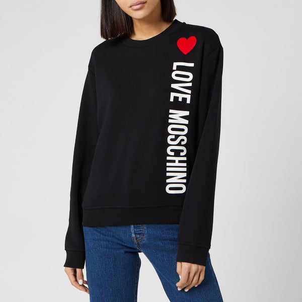 Love Moschino Women's Side Logo Core Sweatshirt - Black
