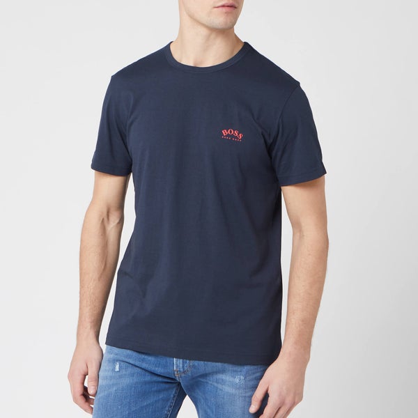 BOSS Hugo Boss Men's Curved Logo T-Shirt - Navy