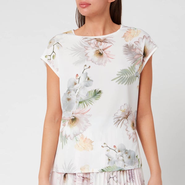 Ted Baker Women's Kcarmaa Woodland Woven Front Top - Ivory