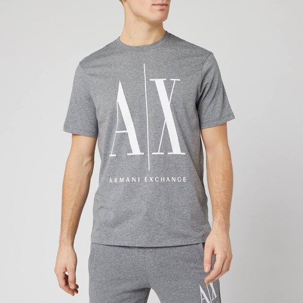 Armani Exchange Men's Large Ax Logo T-Shirt - Grey
