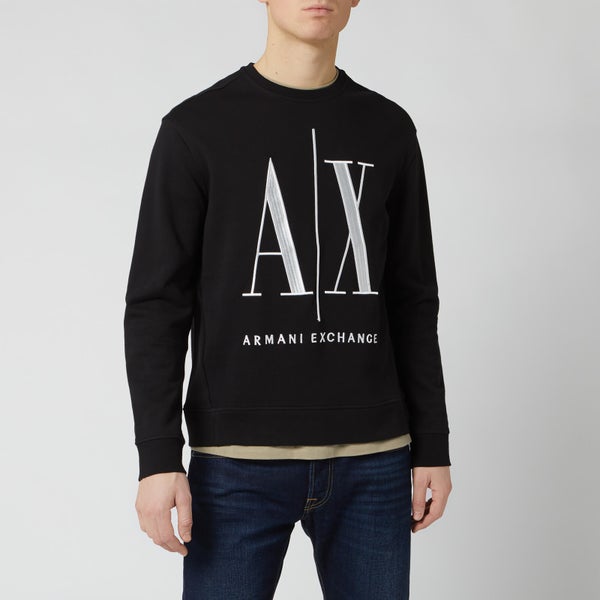 Armani Exchange Men's Big Ax Crewneck Sweatshirt - Black - S