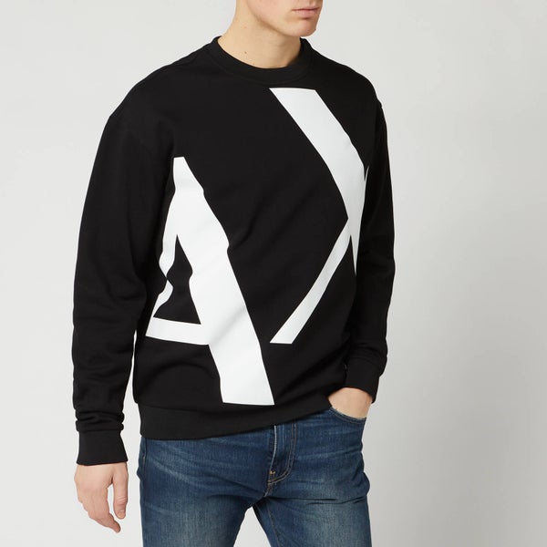 Armani Exchange Men's Large Logo Sweatshirt - Black