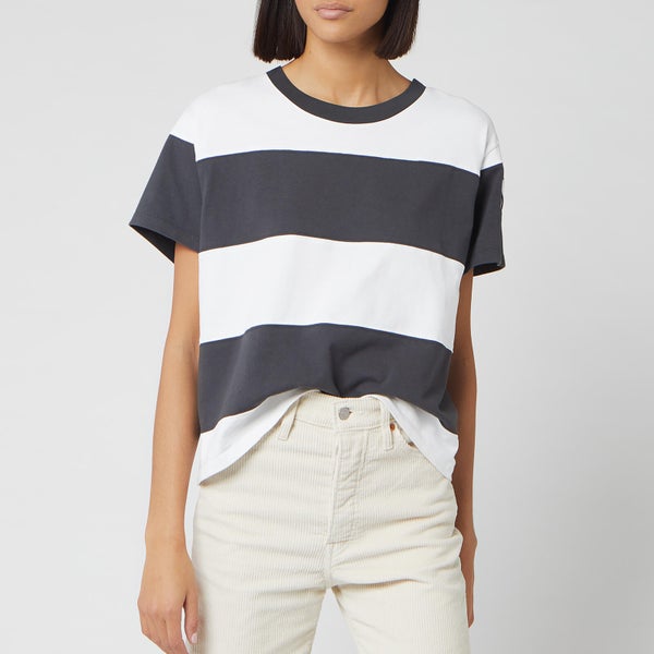 Levi's Women's Rugby Stripe Parker Short Sleeve T-Shirt - Black/White
