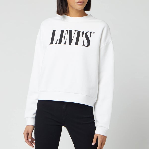 Levi's Women's Graphic Diana Crew Neck Sweatshirt - Serif White