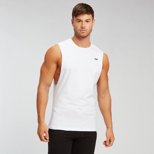 MP Men's Essentials majica sa otvorom za ruke - bijela - XXS