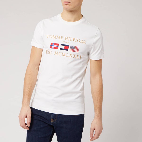 Tommy Hilfiger Men's Three Flags T-Shirt - White