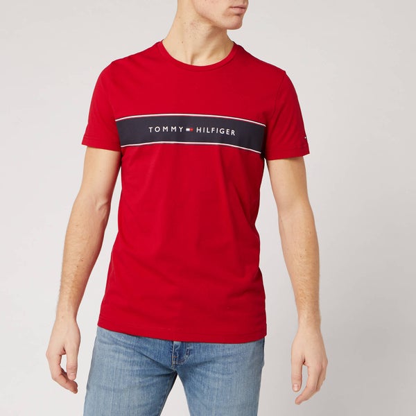 Tommy Hilfiger Men's Chest Logo T-Shirt - Red