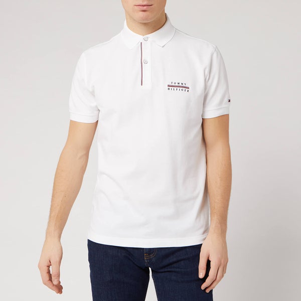 Tommy Hilfiger Men's Embroidered Logo Polo Shirt - White