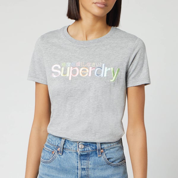 Superdry Women's Classic Rainbow Short Sleeve T-Shirt - Grey Marl
