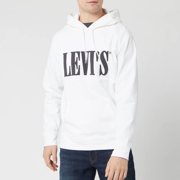 Levi's Men's Pieced Pullover Hoodie - White
