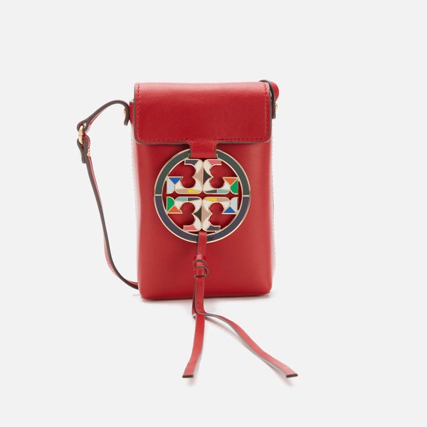 Tory Burch Women's Miller Stained Glass Phone Cross Body Bag - Red Apple
