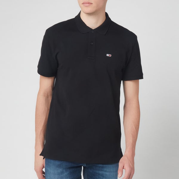 Tommy Jeans Men's Solid Stretch Polo Shirt - Tommy Black