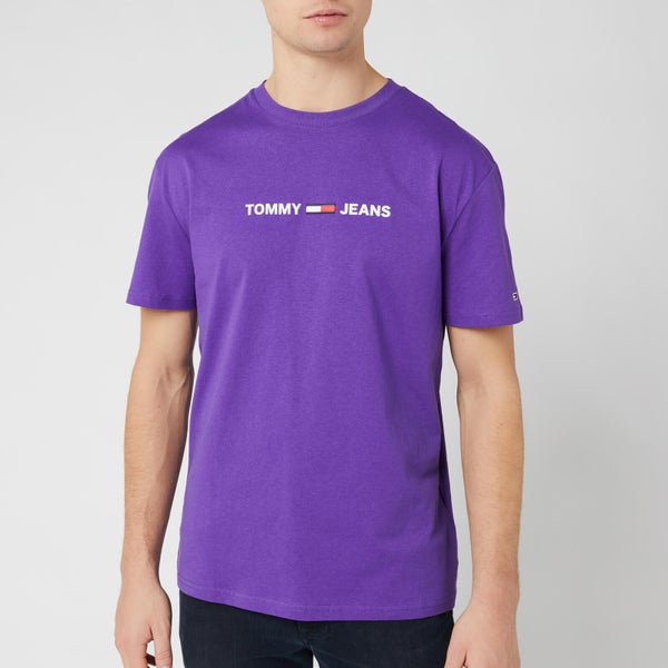 Tommy Jeans Men's Straight Small Logo T-Shirt - Royal Purple