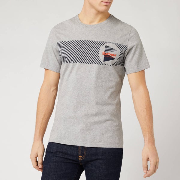 Barbour Storm Force Men's Angle Graphic T-Shirt - Grey Marl