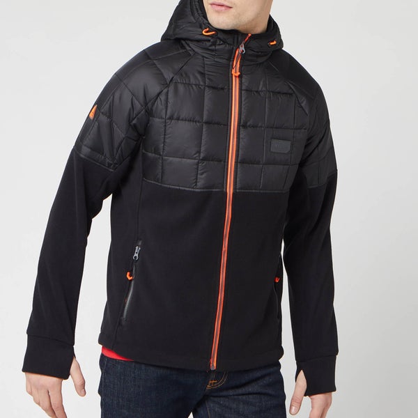 Superdry Men's Polar Fleece Hybrid Jacket - Black