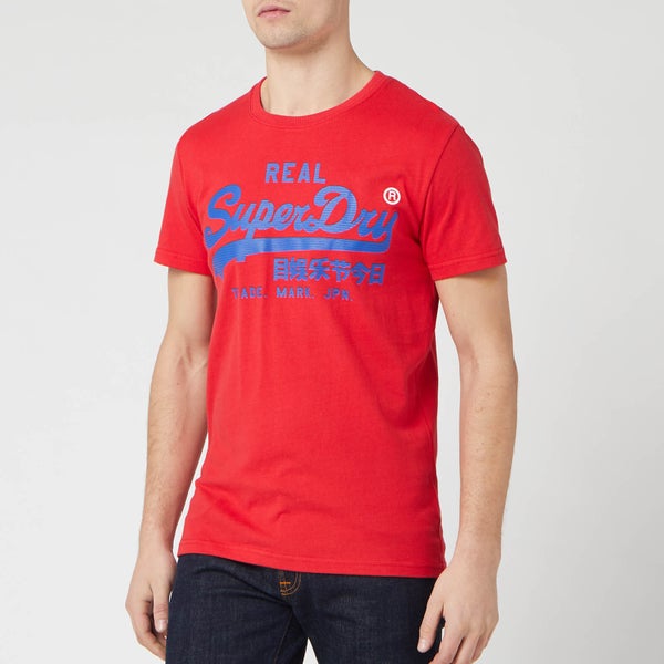 Superdry Men's Vintage Label 1st T-Shirt - Lollipop Red