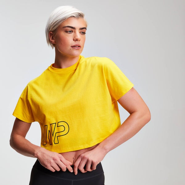 MP Power dámské zkrácené tričko - Žluté