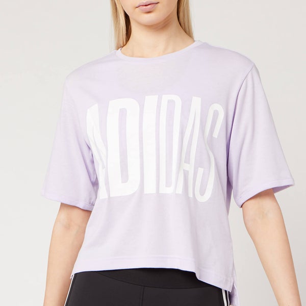 adidas Women's Univ Short Sleeve T-Shirt - Purple Tint
