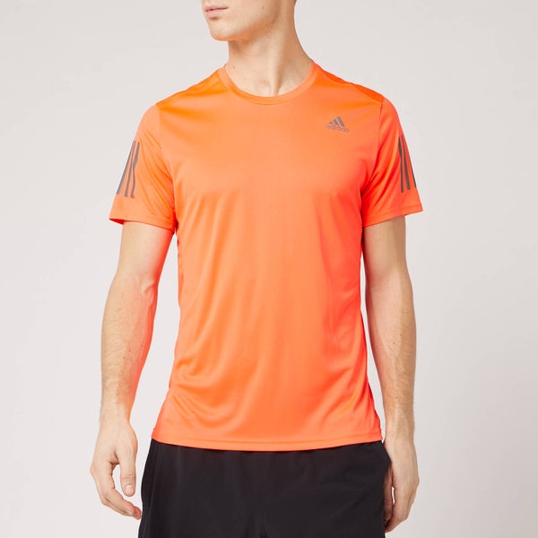 adidas Men's Own the Run Short Sleeve T-Shirt - Solar Red