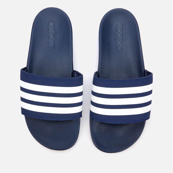 adidas Men's Adilette Comfort Slide Sandals - Dark Blue