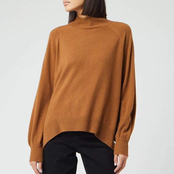 Whistles Women's Funnel Neck Cashmere Knitted Jumper - Toffee