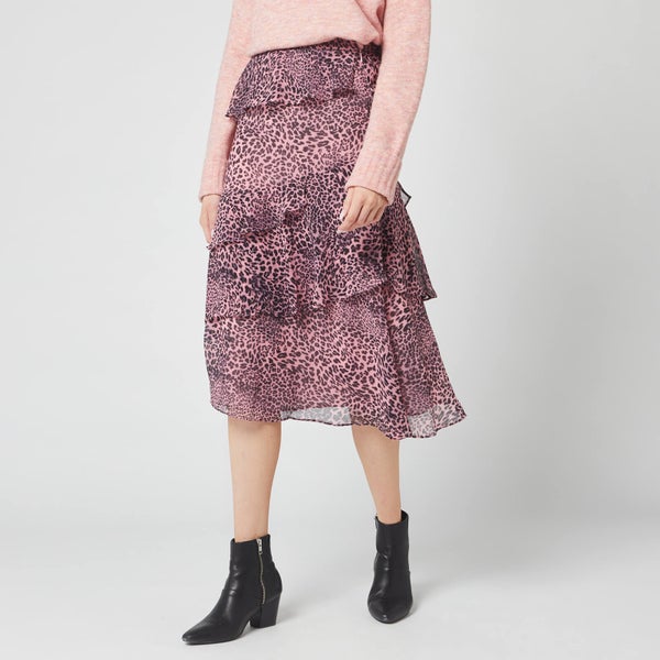 Whistles Women's Wild Cat Printed Skirt - Pink/Multi