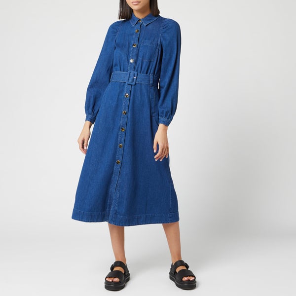 Whistles Women's Denim Midi Shirt Dress - Blue