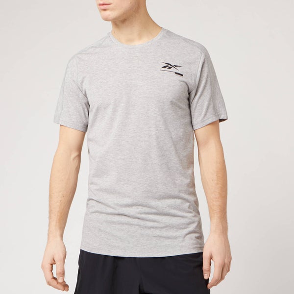 Reebok Men's Speedwick Graphic Short Sleeve T-Shirt - Medium Grey Heather