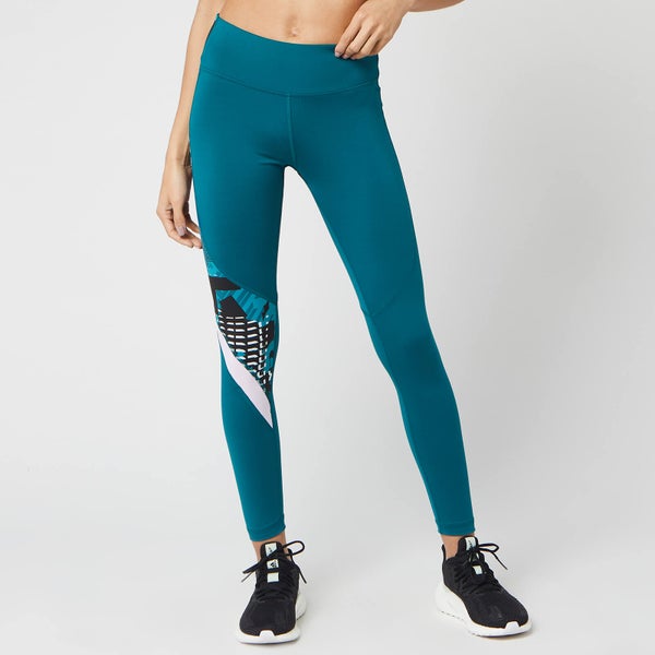 Reebok Women's Myt All Over Print Tights - Heritage Teal