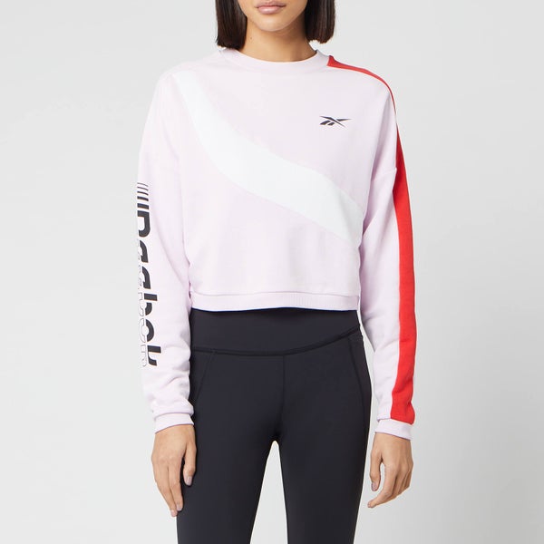Reebok Women's Myt Colourblocked Cropped Sweatshirt - Pixel Pink