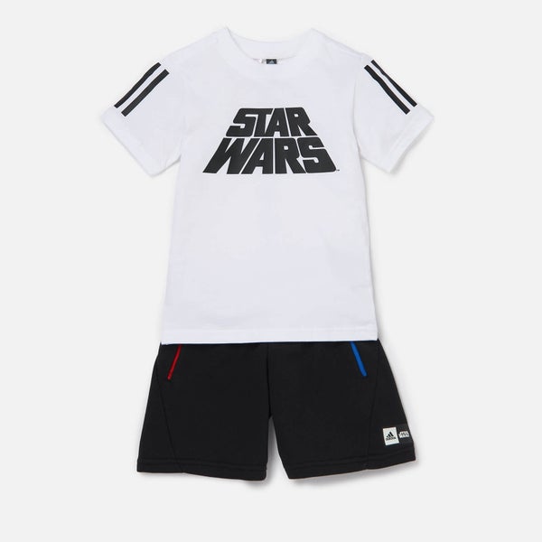 adidas Boys' Star Wars T-Shirt and Shorts Set - White