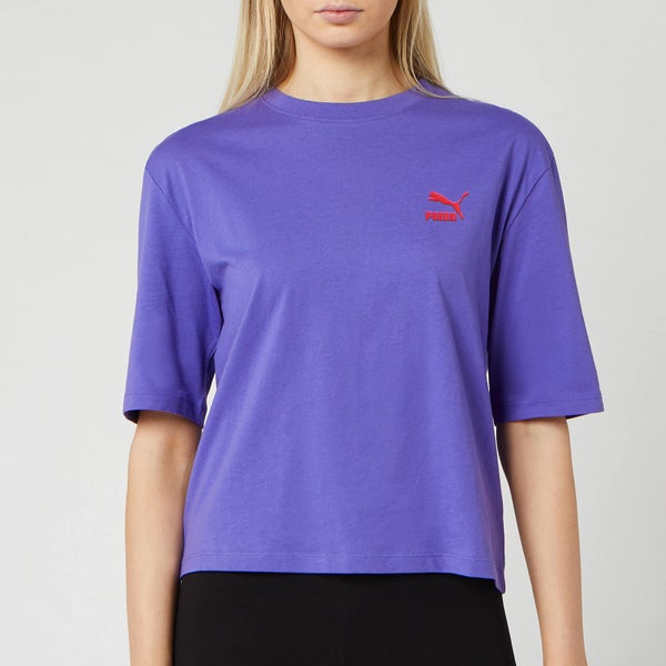 Puma Women's TFS Graphic Short Sleeve T-Shirt - Purple Corallites