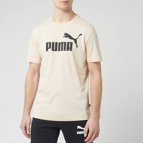 Puma Men's Essentials Logo Short Sleeve T-Shirt - Tapioca