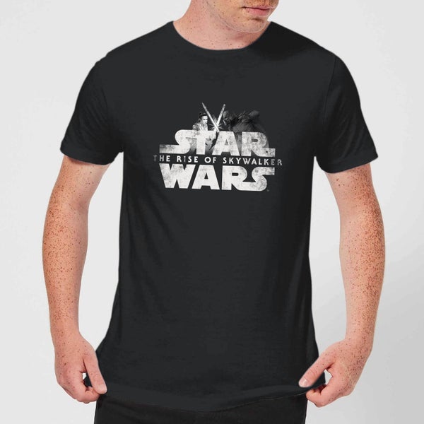 Star Wars: The Rise Of Skywalker Rey + Kylo Battle Men's T-Shirt - Black