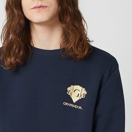 Harry Potter Gryffindor Unisex Embroidered Sweatshirt - Navy