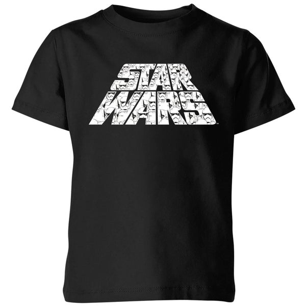 Star Wars The Rise Of Skywalker Trooper Filled Logo Kids' T-Shirt - Black