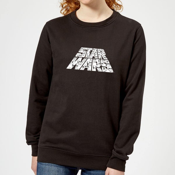Star Wars The Rise Of Skywalker Trooper Filled Logo Women's Sweatshirt - Black