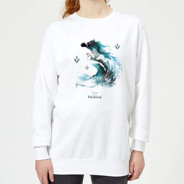 Frozen 2 Nokk Water Silhouette Women's Sweatshirt - White