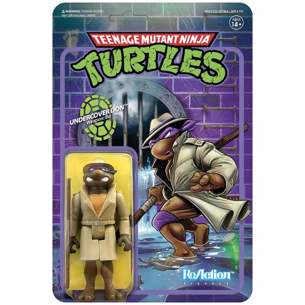 Super7 Teenage Mutant Ninja Turtles ReActuin Figur - Undercover Donatello