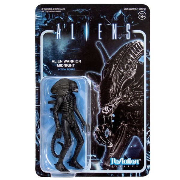 Super7 Aliens ReAction Figure - Alien Warrior Midnight Black