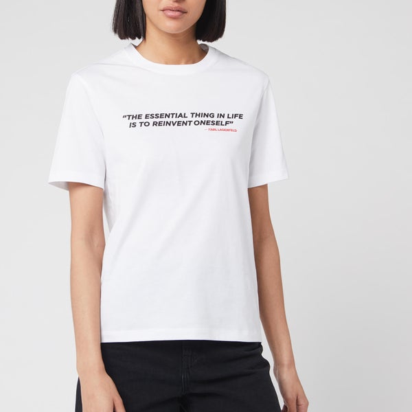 Karl Lagerfeld Women's Legend Karlism T-Shirt - White
