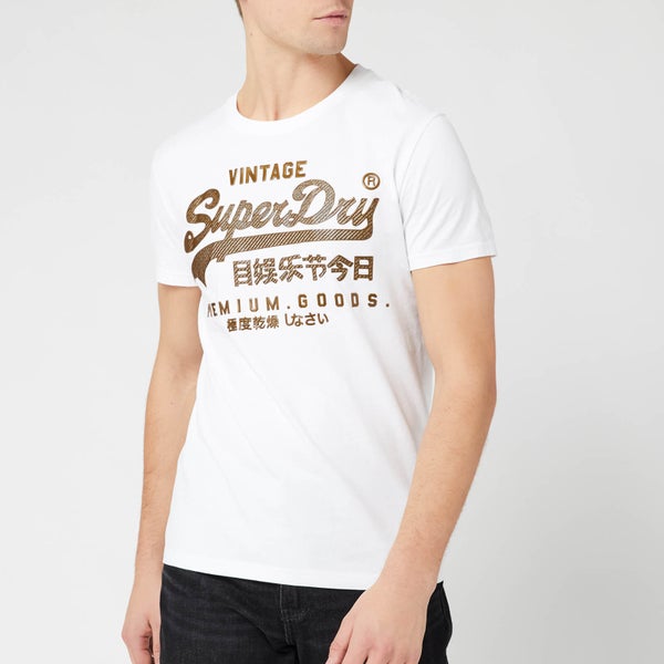Superdry Men's Vintage Logo Authentic Mid Weight T-Shirt - Optic