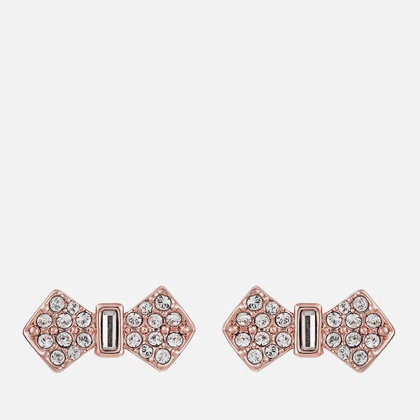 Ted Baker Women's Sersi Solitaire Pave Bow Earrings - Rose Gold