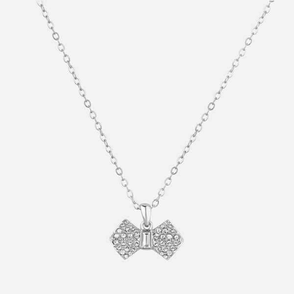 Ted Baker Women's Sanra Solitaire Pave Bow Pendant - Silver