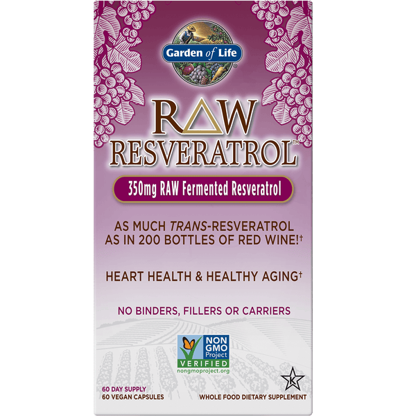 Raw Vegetarian Resveratrol - 60 Capsules