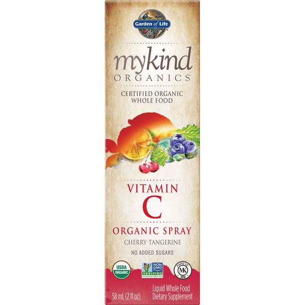 mykind Organics Vitamin C Spray 有機維他命 C 噴劑－櫻桃橘子－58 毫升