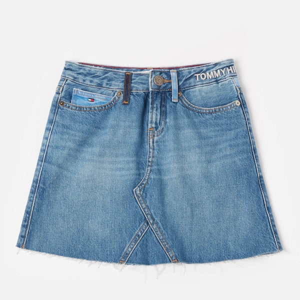 Tommy Hilfiger Girls' A Line Skirt - Upcycled Denim