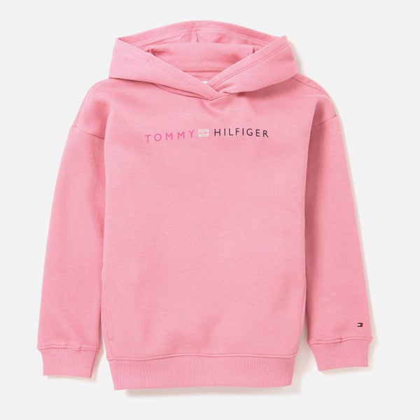 Tommy Hilfiger Girls' Logo Long Line Hoody - Sea Pink