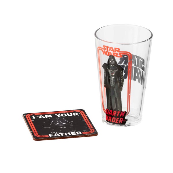 Funko Homeware Star Wars Pint Glass and Coaster Set Darth Vader
