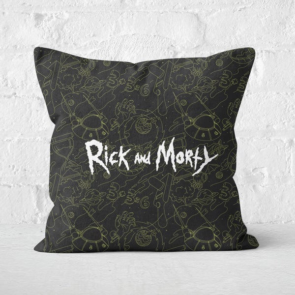 Rick And Morty Square Cushion